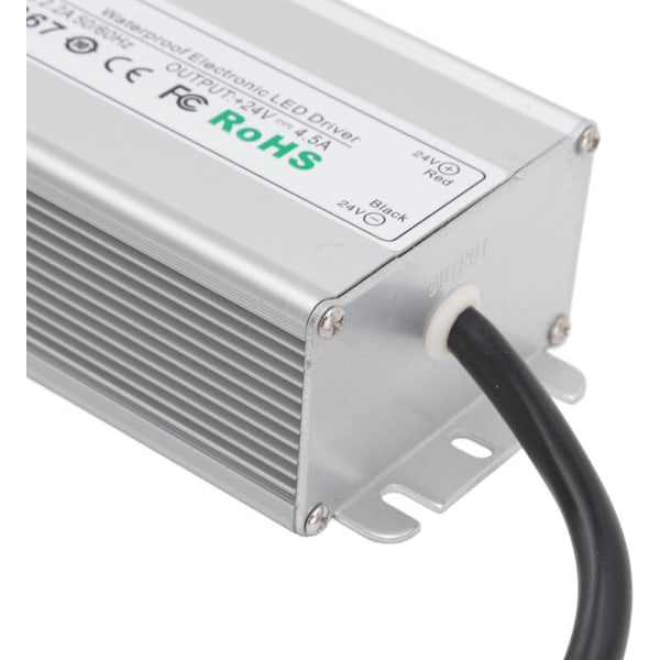 IP67 Vattentät Konstant Spänning Strömadapter Transformator LED-drivrutin 100W 24V 4.5A