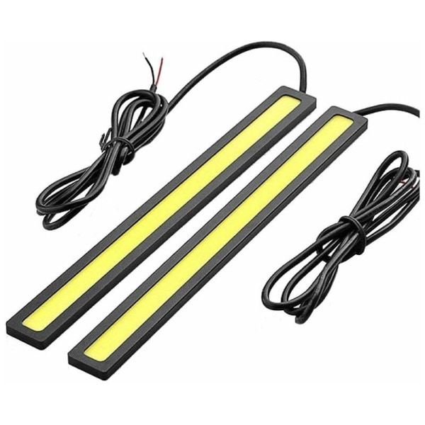 2 x Vedenpitävät auton sumuvalot Super DRL COB LED -valot valkoiset