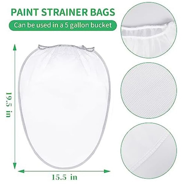 15 stk. malingsigter 5 gallon malingsigtepose malingsigtefilter malingsigte til 5 gallon spande