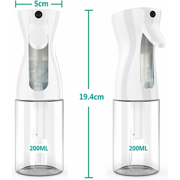 Hårsprayflaska, 200 ml hårstylingspray ultrafint hårdimma återanvändbart hårverktyg hårspray för frisör, växter, blommor-