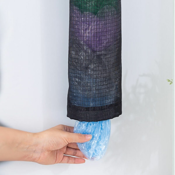 2 Foldbare Hengende Oppbevaringsdispenser Vesker Søppelposeholder Organizer