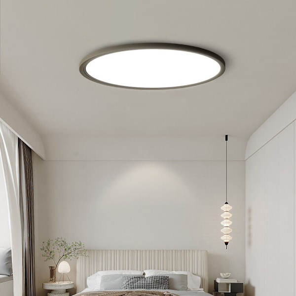 Minimalistisk ultra-tynn LED-taklampe, diameter 23 cm, hvitt lys, 220V, egnet for soverom, kontorer og stuer