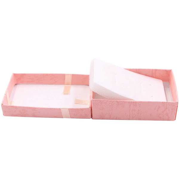 16 st presentförpackningar i papper för smyckesdisplayer, små klockor, halsband, örhängen, armband (rosa)