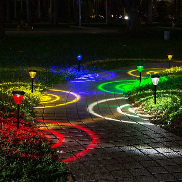 Solcellelamper Hage, 1 Stykk Utendørs Solcellelamper Solcelledrevet LED-lys Vanntett Utendørs Trådløs Lampe Jorddekorasjon for Sti Sti Patio La