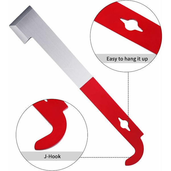 Bi Hive Tool J-Hook Biavl Tilbehør 2 Pakke Rustfrit Stål Bi Skraber Ramme Løfteudstyr til Biavler（274cm）