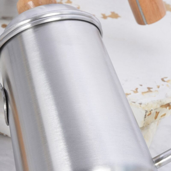650ml Tjockare Rostfritt Stål Svanhals Pip med Trähandtag Kaffe Hushåll Camping Tekanna