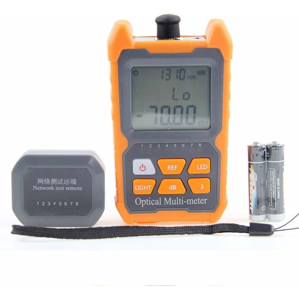 Optisk effektmeter, fiberoptisk kabeltester med LED-lys nettverkskabeltester