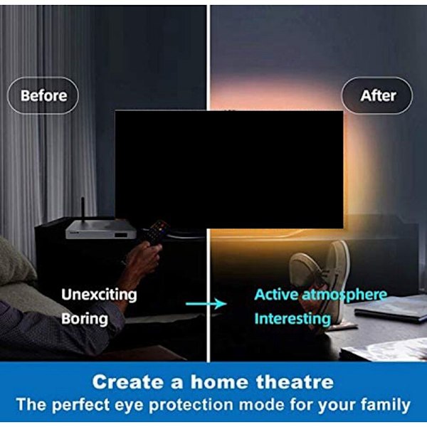 LED-valot väriä vaihtavalla musiikkisynkronoinnilla RGB-valot 44 infrapunakaukosäätimellä LED-valot kodin juhliin 3.0M A