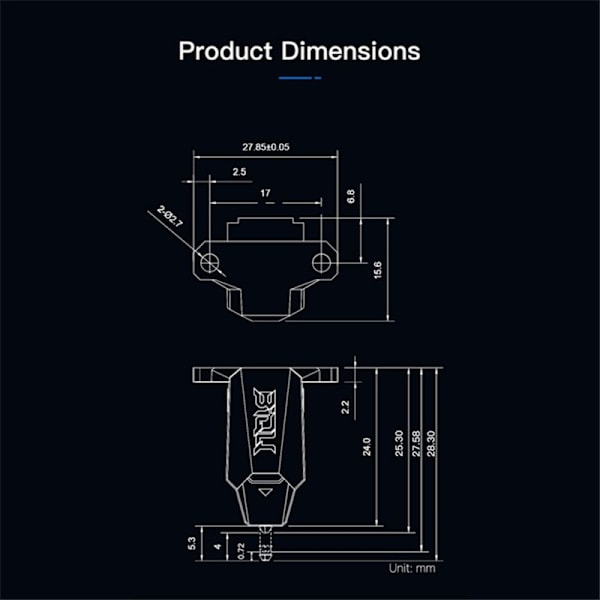 FDM 3D-printere Micro-Probe Auto Leveling Sensor Touch til 3 Voron 2.4 H2 Ekstruder SKR MINI E3 V3.0 VS BL