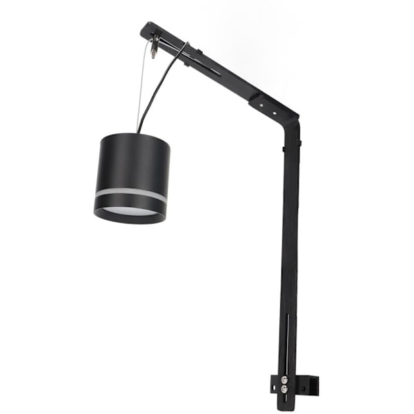 Akvarielampebeslag, Aluminiumlegering COB Cylinder, Fuld Spektrum Lysmonteringsbeslag til Akvarium, Sort