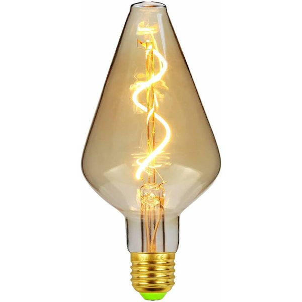 Dimbar 4W Vintage LED-lampa Oregelbunden Form 220/240V E27 Sockel Antik Dekorativ Ljuslampa (Vas)
