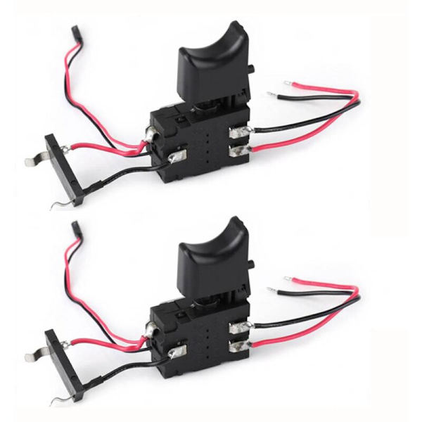 2 st Elektrisk Borrstyrningsbrytare DC 7,2V-24V 16A Borr Utan Avtryckarbrytare Hastighetsregleringsknapp för Elverktyg