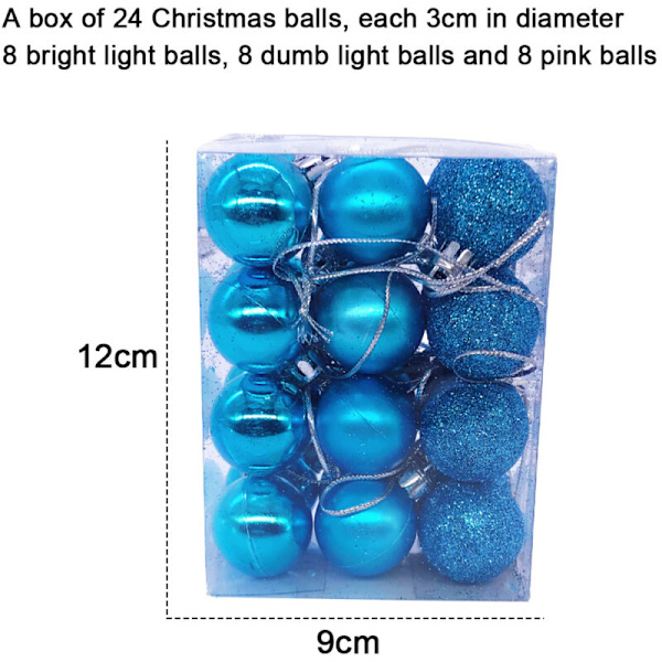 Julgranskulor Ornament för Julgran - Julgransdekorationer Hängande Kula Blå