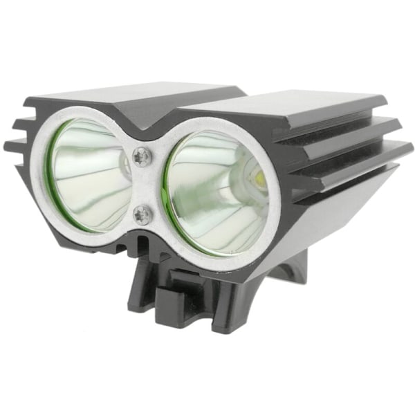 Front LED hode- og sykkellys med 8000 mAh batteri 2000 lumen 2 x T6 XLamp