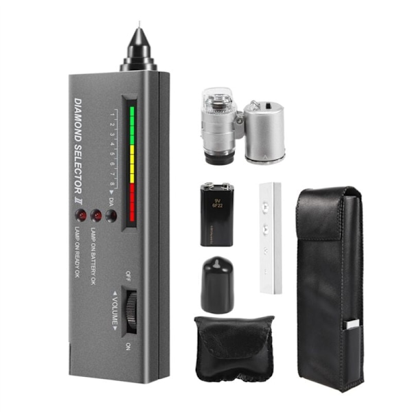 Diamanttester Pen, Høj Præcision Diamanttester til + 60X Mini LED Lup, Professionel Diamantvælger