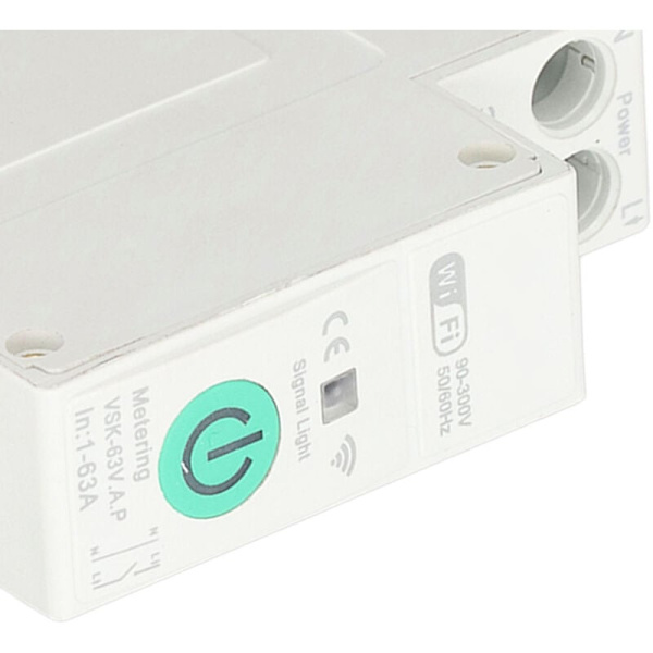 Smart WiFi-afbryder med over- og undervoltbeskyttelse, fjernbetjening, APP-switch, 63A 90-300V