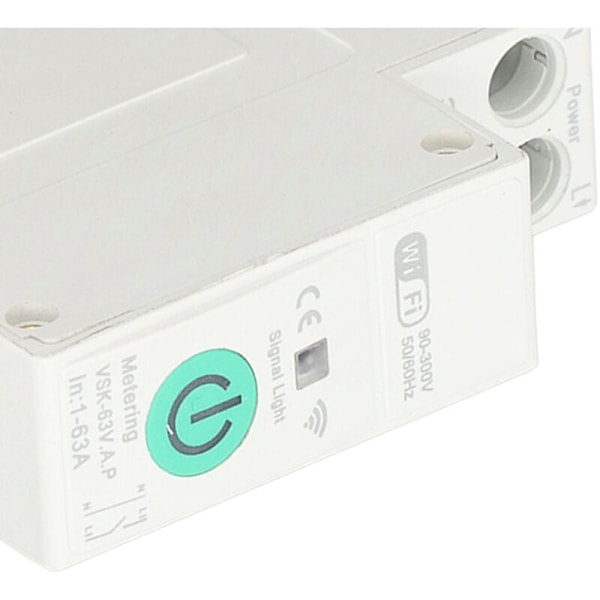 Smart WiFi-strømbryter med over- og undervoltsbeskyttelse, fjernkontroll, APP-bryter, 63A 90-300V