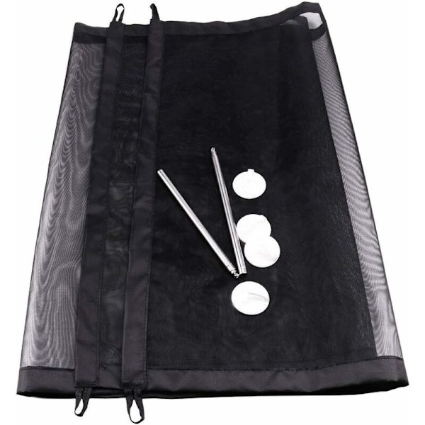 Säkerhetsgrind för barn, expanderbar hundgrind, hopfällbar säkerhetsgrind, trappsäkerhetsnät för hundar, katter, bebisar, husdjur, svart (110x72cm)-