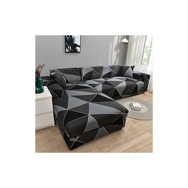 Stretch hörnsoffa överdrag L-formad sofföverdrag, för 1/2/3/4 sitssoffa（L-formad hörnsoffa överdrag behöver köpa två） (Färg : D, Storlek: 1 plats (90-140