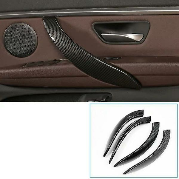 Hiilikuituinen sisäovenkahvan peitelista BMW 3-sarjan F30 F31 2013-2017 GT F34 14-17 & 4-sarjan