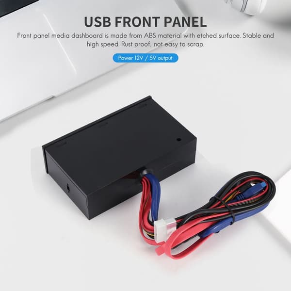 5,25\" e-SATA dobbel USB 3.0 Seks USB 2.0 multifunksjons kortleserpanel