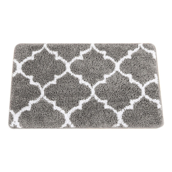 Badrumsmatta i mikrofiber, maskintvättbar och torkbar, halkfri absorberande badrumsmatta för badrum