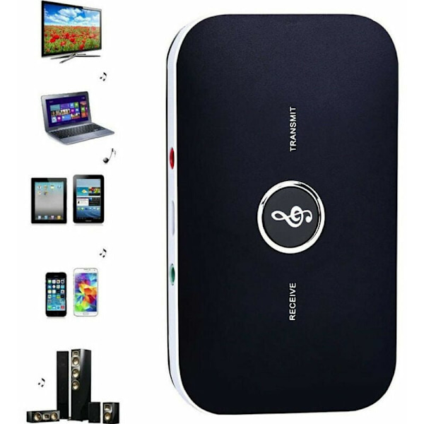 Rt-B6 2-i-1 Bluetooth-sender og -modtager Trådløs Audioadapter med 3,5 mm Audio Hifi Lyd til Smartphone-TV-PC