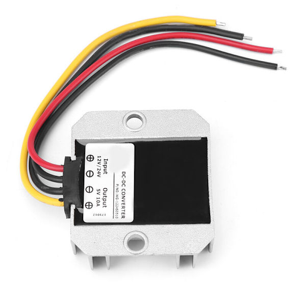 Spänningsregulatormodulomvandlare Buck DC12V/24V till 5V 10A 50W Vattentät IP68