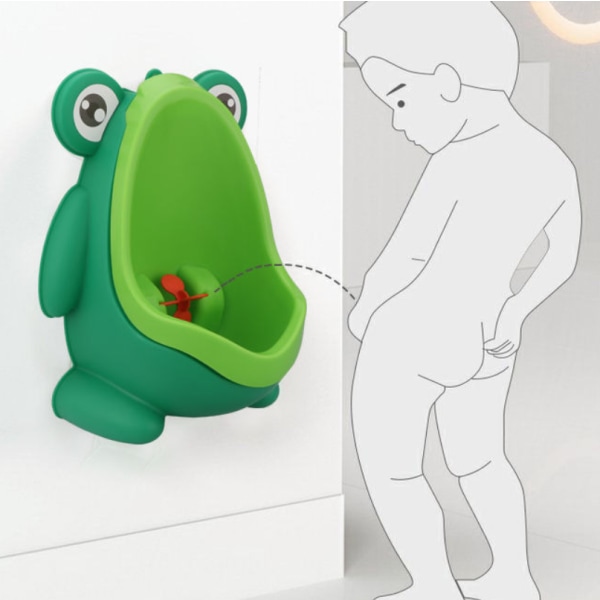 Groda Potträning Urinal Pojkar Toalettband Roligt Siktar mål Grönt