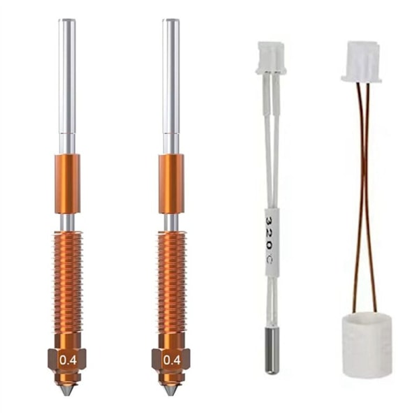 0,4 mm Härdat Stål Inbyggda Munstycken, Ersättning, Koppar Legering, Hög Flöde, Hög Hastighet, för 3V3/K1C/K1 Max