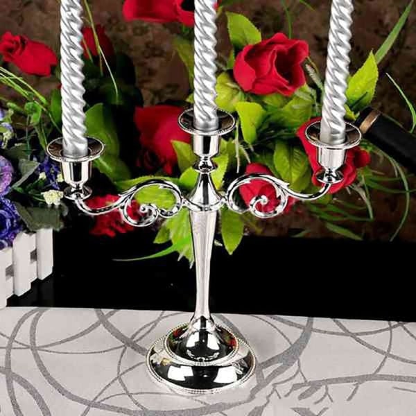 5-armad ljusstake i metall, bröllopsljusstake, europeisk dekor, ljusstake, ljusstativ