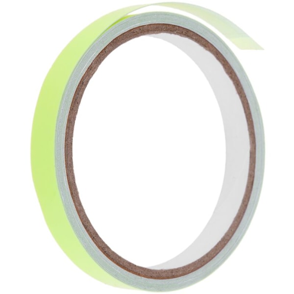 Grön laddningsbar lysande självhäftande tejp. Rulle på 3 m x 12 mm