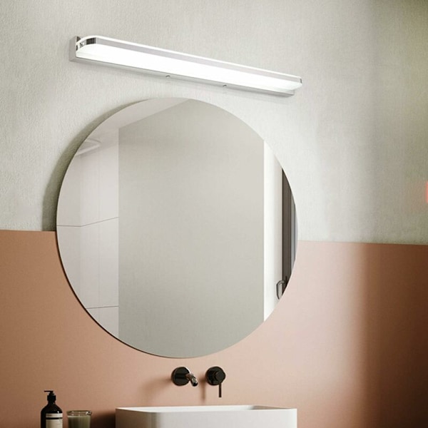 LED-spejlampe 7W 42CM koldt hvidt, badeværelsesspejlampe IP44 vandtæt 6000K 600LM, akryl moderne LED-væglampe skablampe badeværelsesbelysning