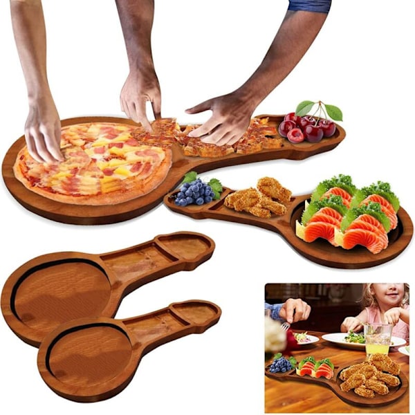 Appetizer Boards, Wooden Cheese and Charcuterie Board, Fun Cutlery Kitchen Wine Meat Tray 9.45 Inch