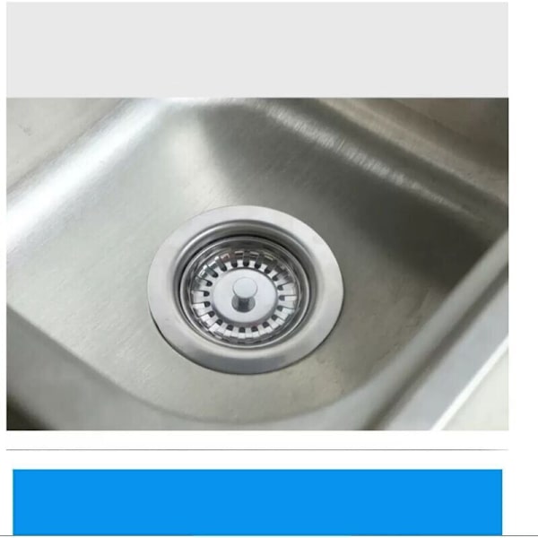 Korg för kökshoavlopp 80 mm - Universell sil i rostfritt stål, popup-korgpropp, - Diskmaskinssäker, täpps inte till eller rinner över,