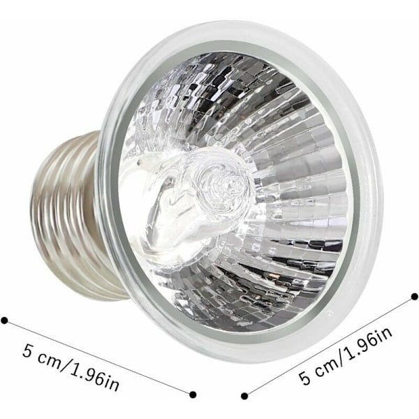 Skildpadde Varmelampe, 25W Fuld Spektrum UVA/UVB LED Varmelampe, E27 Varmelampe, Velegnet til Krybdyr, Padder, Skildpadder, Slanger, Kameleoner, Firben