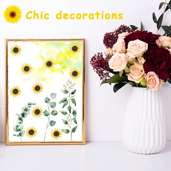 Solros tryckstift Solros tryckstift Blomma kork tryckstift Solros tryckstift för foton väggkartor (40 stycken set)