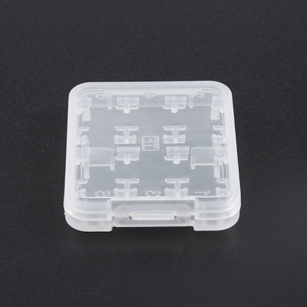 8 i 1 minneskortfodral Plastförvaringsfodral Skyddsfodral för -SD SDHC TF minneskort