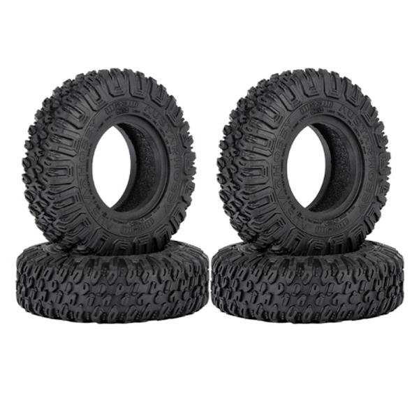 4 kpl 85 mm 1,55 metalli Beadlock vanteet renkaat sarja 1/10 RC Crawler auto Axial Jr D90, musta