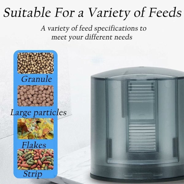 Automatiske akvariefôrmatere, fôrdispenser, akvariefôrer