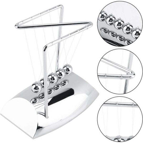 Newtons pendel i metall, Newtons vagga, vagga, fysik, vetenskap, pendelprydnader, konst i rörelse, leksak 180123188mm