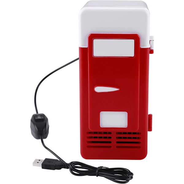 LED-mini-USB-jääkaappi USB-jäähdytin juomille ja tölkeille, punainen jääkaappi