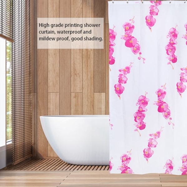 Bruseforhæng, Polyester Vandafvisende Bruseforhæng, Vinter Sød Mønster til Hjemmet, Badeforhæng Dekoration, 80x180cm