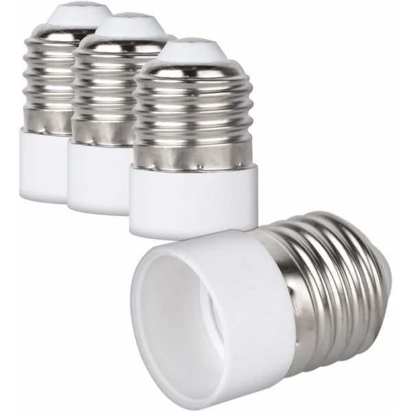 4x Sockeladapter - E27 till E14 Sockelomvandlare - E14 Bas Lampfäste Adapter för LED Halogenlampa