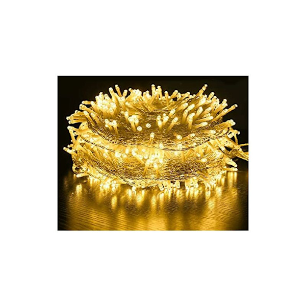 100m 600 LED-ljusslingor Karneval Bröllop Utomhus Inomhus Trädgård Belysning (Varmvit)