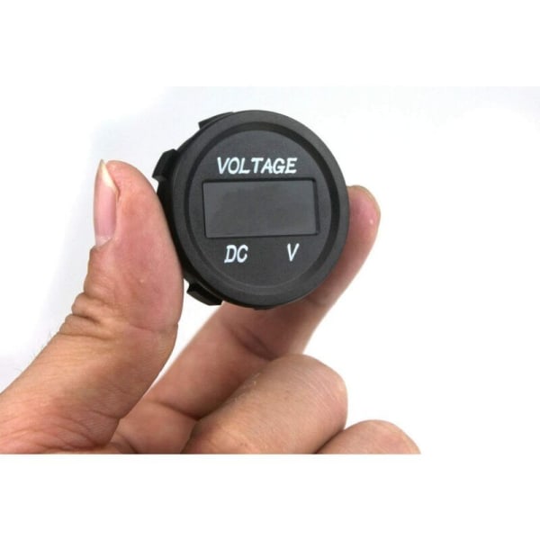 Mätinstrument Universell Vattentät Digital Display Voltmeter LED Voltmeter för Lastbil Auto Motorcykel DC 12V-24V (Grön)