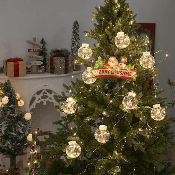 LED-ljusslingor för julgran Varmvit 3m (10 bollar)