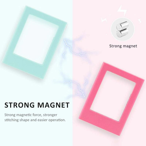 Magnetiske fotorammer, miniforammer, 10 stk. fargerike 3 tommers skiftbare kombinasjonskreative minipolaroid DIY-fotorammer-