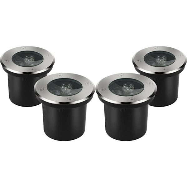 4 kpl 3W LED Uppotettu Spottivalo Ulkotila Pyöreä Lämmin Valkoinen LED Puutarha Polku Valot Uppoasennettava Valo Polulle Kannelle Terassille Pihalle Maisemaan HIASDFLS