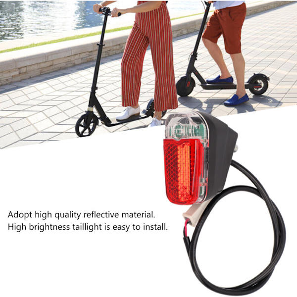 Baklykta för elsparkcykel med Dirtboard för Ninebot MAX G30D Bakre Varnings-LED-baklykta